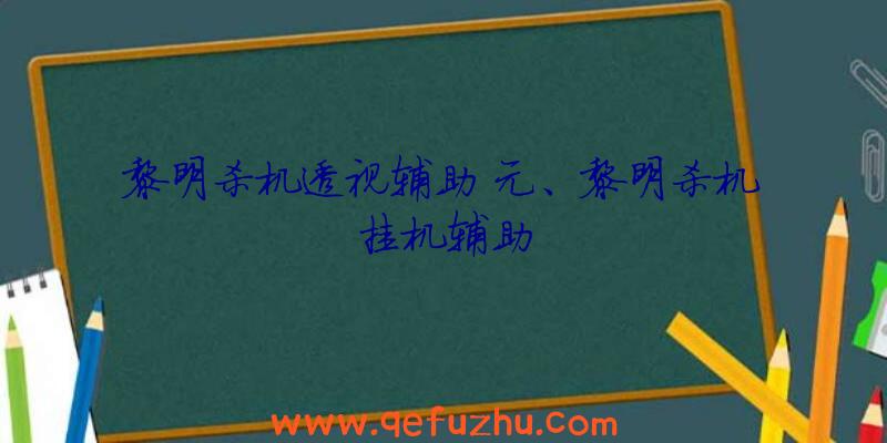 黎明杀机透视辅助